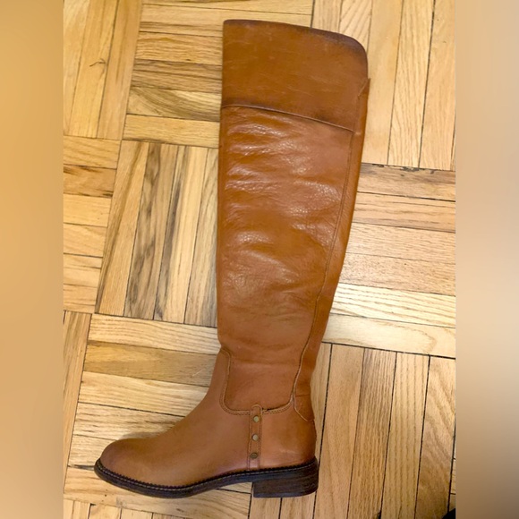 Never worn Franco Sarto Haleen Over-The-Knee Boot in cognac, size 5.5. - Picture 6 of 8